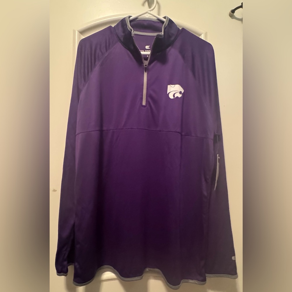 Kansas State Wildcats Colosseum Quarter-Zip Long Sleeve Shirt NWT